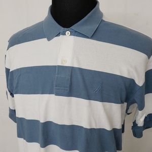 Nautica Short Sleeve Polo Shirt Striped